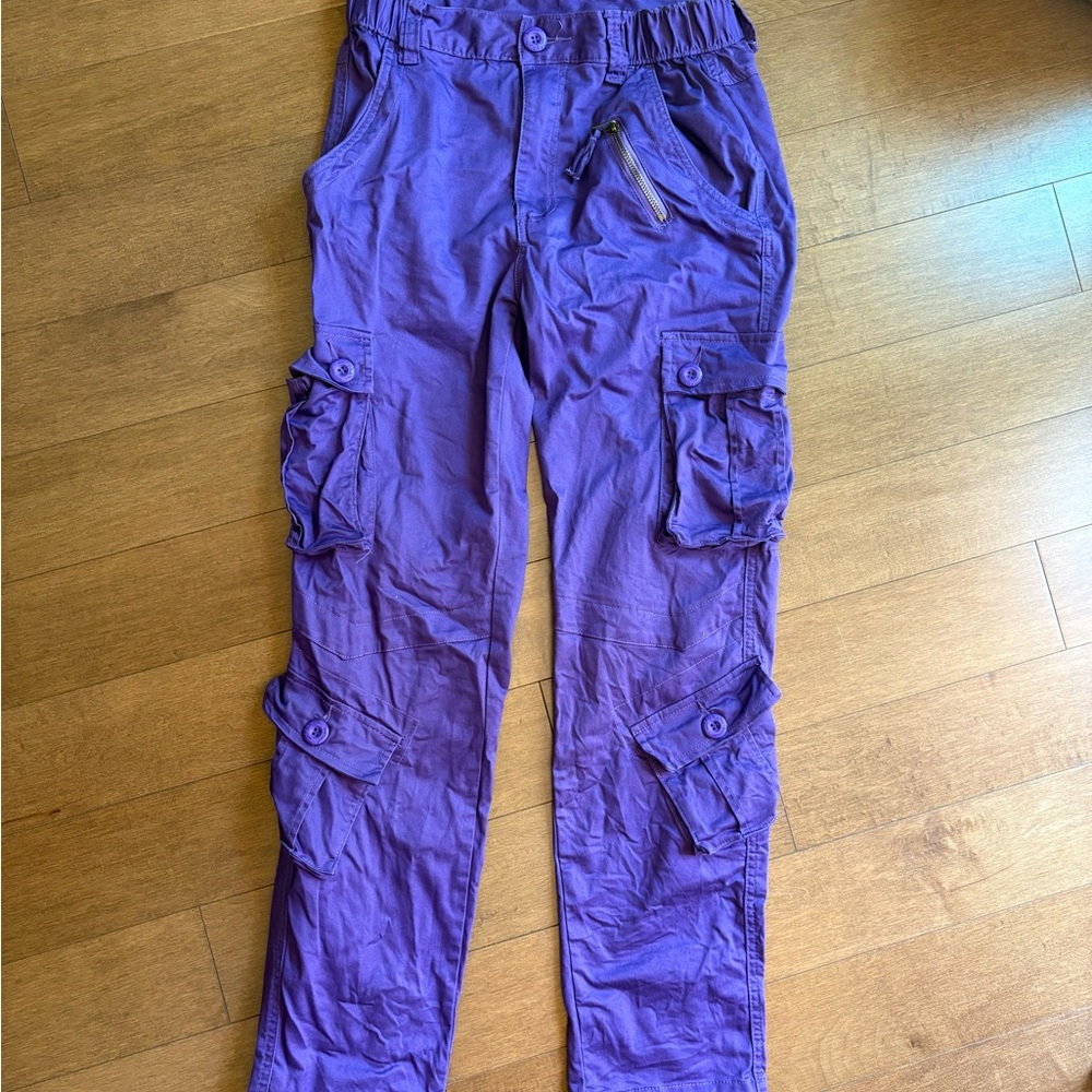 Women’s Purple Cargo Pants, size M